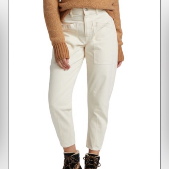 Veronica Beard Charlie Barrel Leg High Rise Jeans - Picture 2 of 13